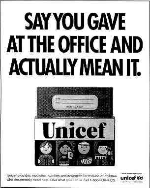 Unicef "Gave At The Office"