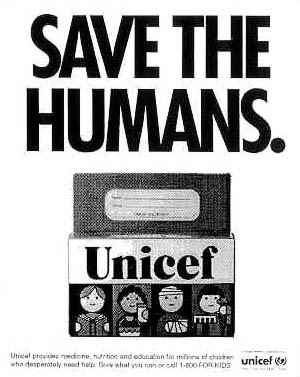 Unicef "Save The Humans"