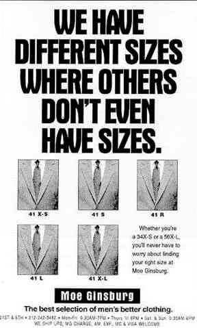 Moe Ginsberg "Different Sizes"